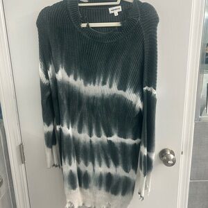 superdown Black and White Tie-Dye Sweater